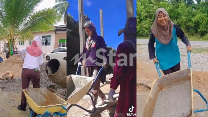 Enam beradik perempuan dan ibu rancak bertukang buat rumah… bancuh simen, ikat bata semua boleh – “Macam ni barulah hantaran tinggi”_610f6224e084b.jpeg