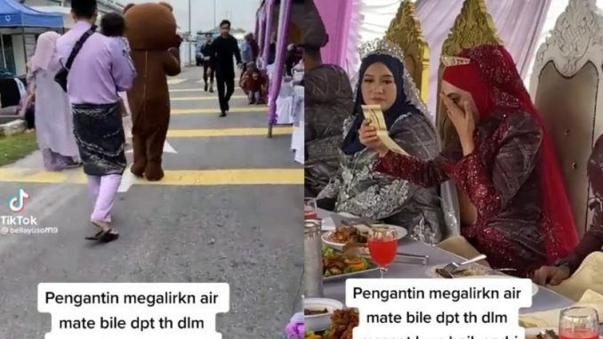 Hadiah kahwin paling mahal! Pengantin menangis ‘beruang’ muncul masa kenduri, terkejut tengok insan di sebalik maskot – Viral | mStar_6343b6f76c80d.jpeg