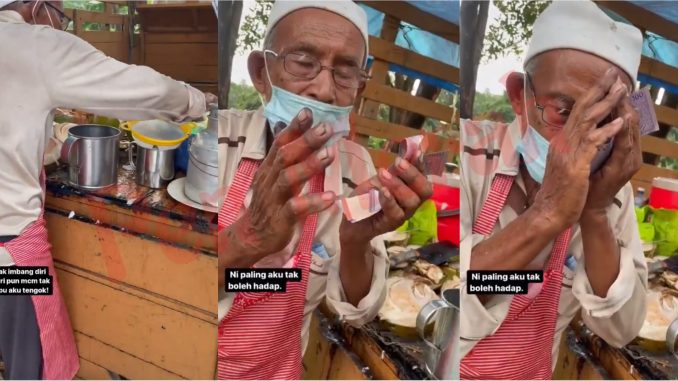 Pakcik Umur 80 Tahun Gigih Jual Air, Menangis Berdoa Lepas Dihulur Duit Sedekah_601be04c932e2.jpeg