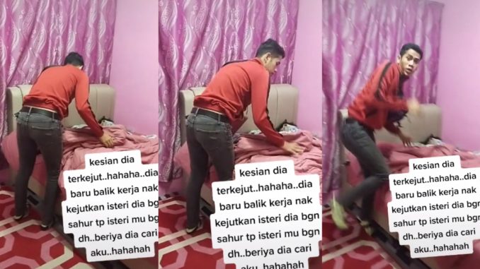 Balik Kerja Nak Kejutkan Sahur, Suami Melompat Terkejut Disergah_6092254f1703c.jpeg