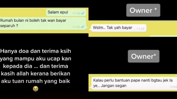 Minta izin nak bayar separuh, tuan rumah kata tak payah bayar buat netizen kagum, “Untungnya…”_60e83ee6d5834.jpeg