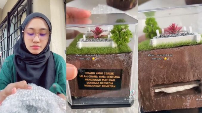 Pelajar UIA sebak buka bungkusan replika kubur, kemudian dengan rela hati dijadikan ‘hiasan’ di meja belajar – Viral | mStar_610612d5cc0ba.jpeg