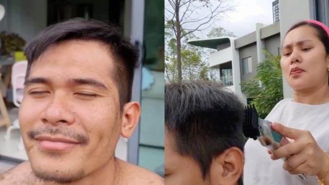 Gelagat ‘Serba Boleh’ Elly Mazlein P0tong Rambut Suami Cvri Perhatian Netizen – ‘Berpetak Jadinya!’_6138b058cf024.jpeg