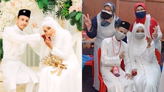 Masuk PPV nak cucuk vaksin, pengantin terkejut ada ‘majlis’ kahwin dirancang… siap ada show silat, kompang – “Nasib baik kami nikah betul-betul” – Viral | mStar_613abdb123908.jpeg