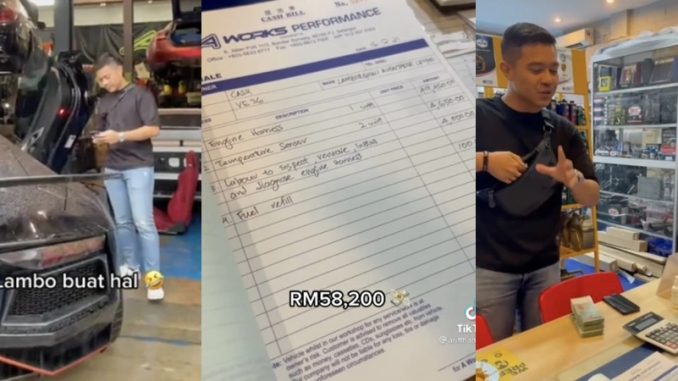 Bayar Cash RM58,000 Servis Lamborghini, Tapi Ramai Persoal Resit Macam Kedai Tomyam_62161a235167c.jpeg