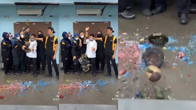 Sampainya hati! Susah-susah buat sculpture gula, 6 pelajar lepaskan tekanan hempas ke lantai begitu saja – Viral | mStar_6214d3a5ccf7e.jpeg