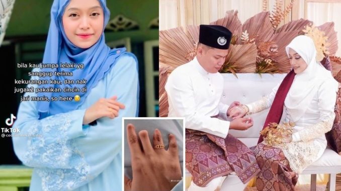 Wanita kudung tak sangka dapat sarung cincin kahwin di jari manis… Syukur ada jejaka baik hati, 3 minggu kenal terus dirisik – Viral | mStar_634384c8d5fd4.jpeg
