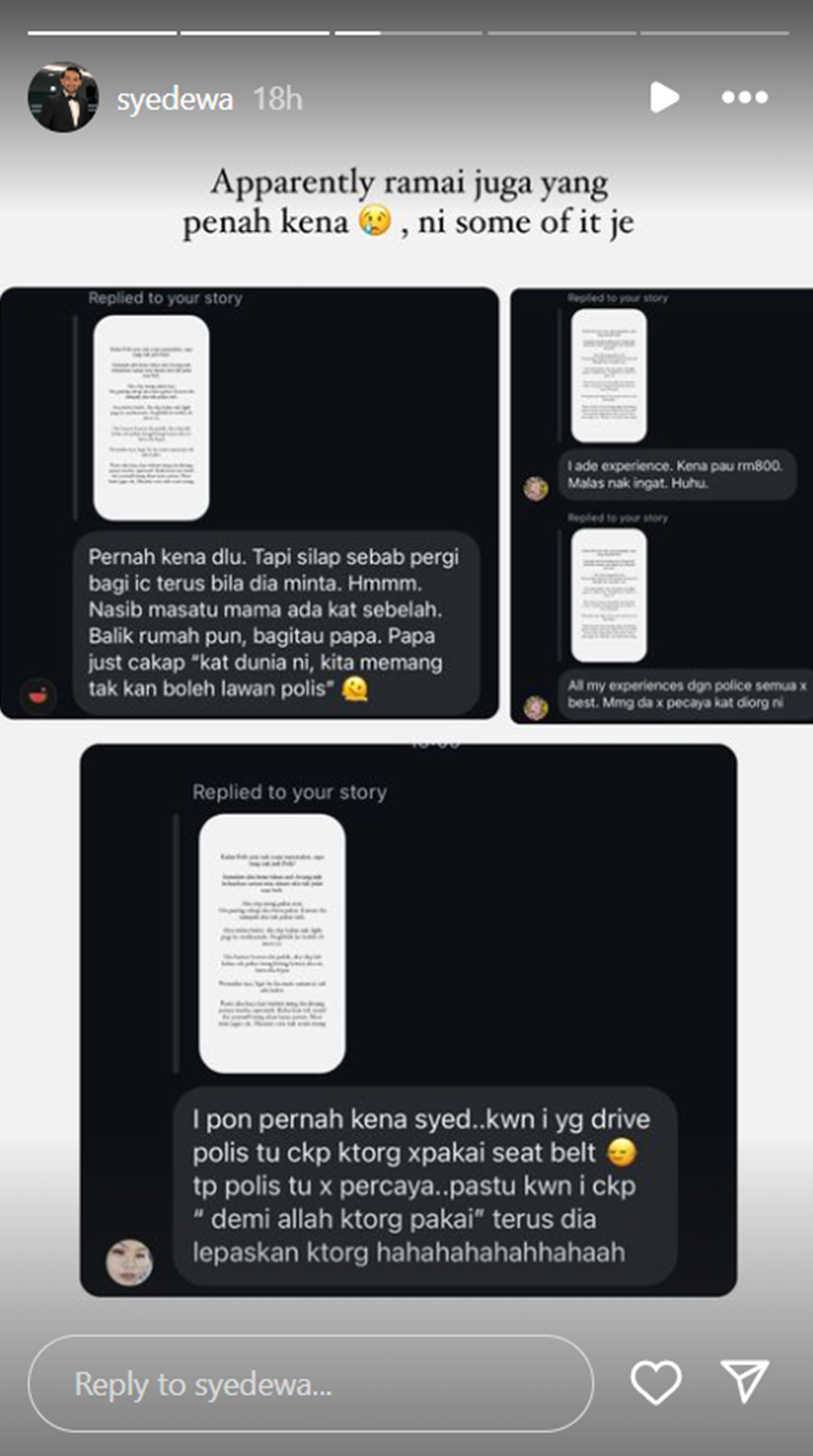 syedewa hampir disaman polis trafik