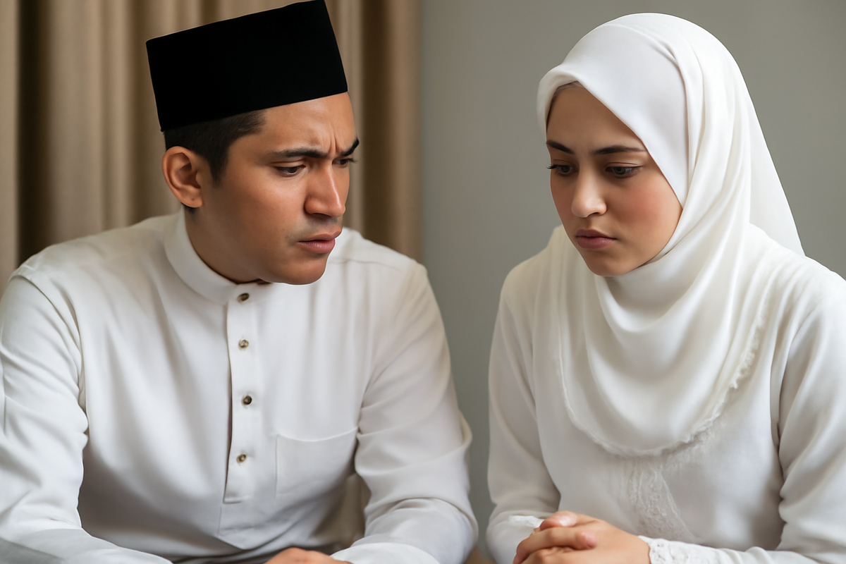 pengantin berbincang